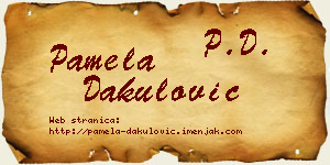Pamela Dakulović vizit kartica